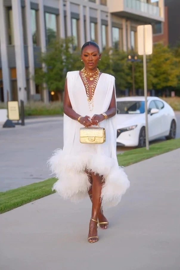 Mirelle | Feder Abendkleid