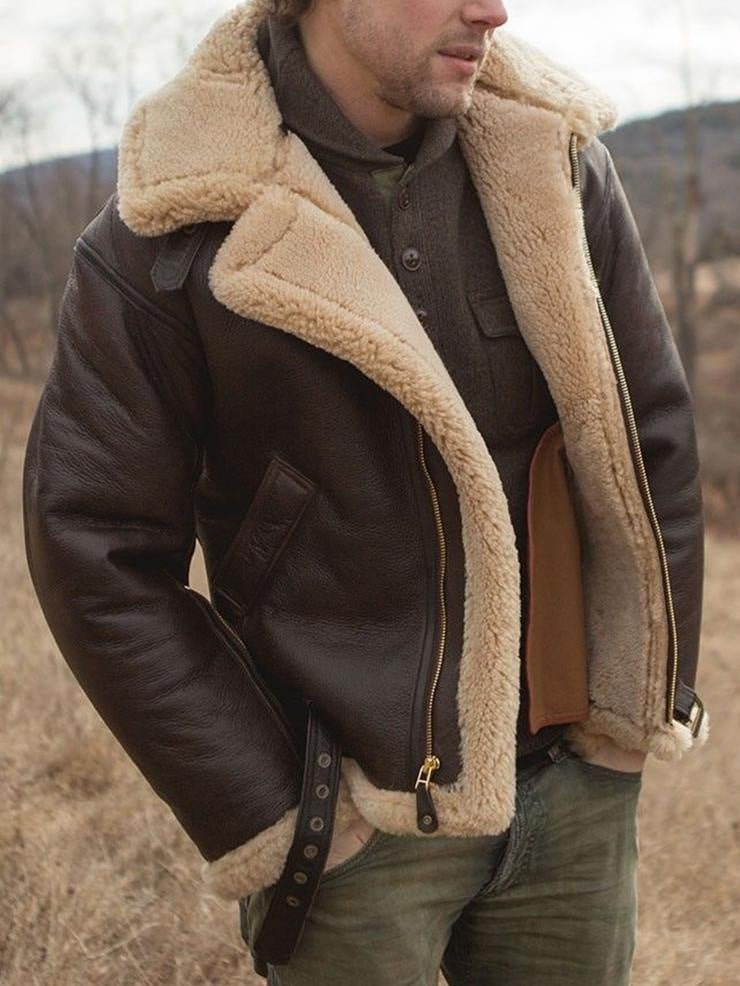 Finn | Premium Lammfell-Lederjacke - BXRLIN