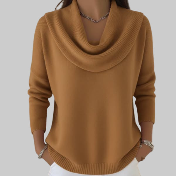 Eliane | Damen Pullover Mit Wasserfallausschnitt