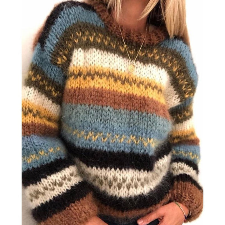 Elisanne | Damen-Strickpullover im Streifenlook