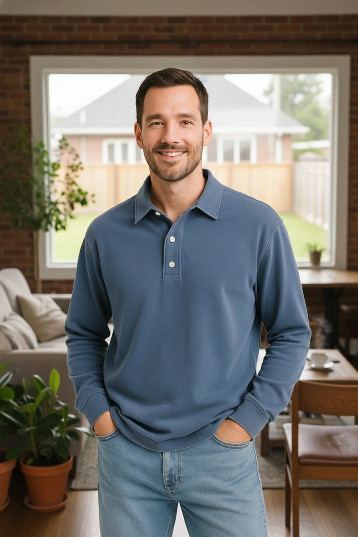 Marlon | Herren Langarm Polo Modern