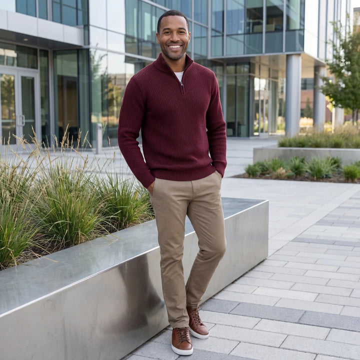 Milan | Moderner Herren-Rippstrickpullover