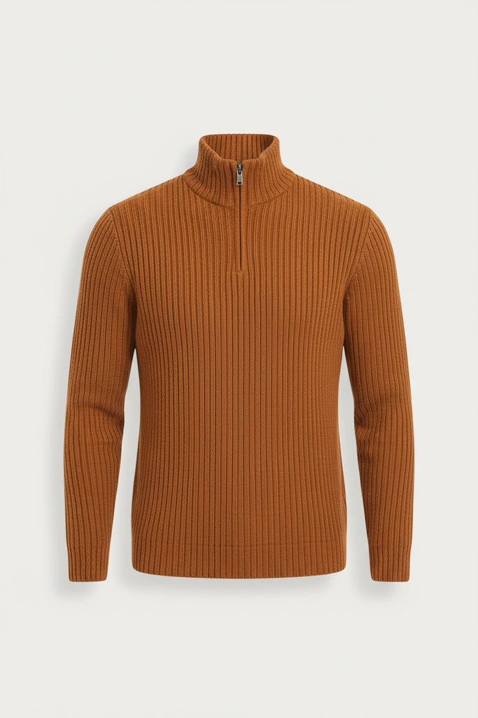 Jonas | Halbzip Herren Rippstrickpullover