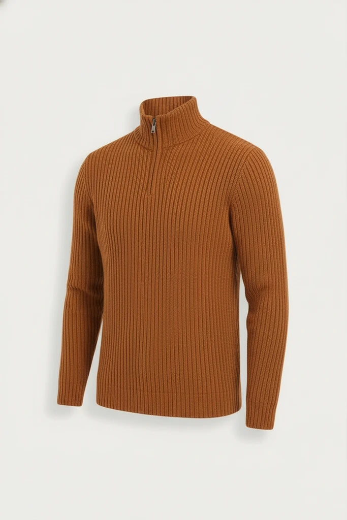 Jonas | Halbzip Herren Rippstrickpullover