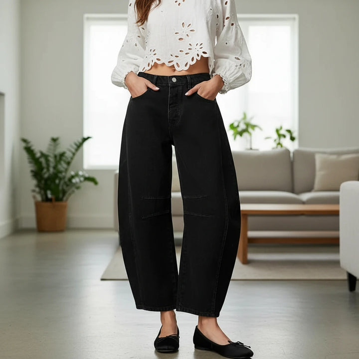 Solenne | Weitgeschnittene Damen-Casualhose