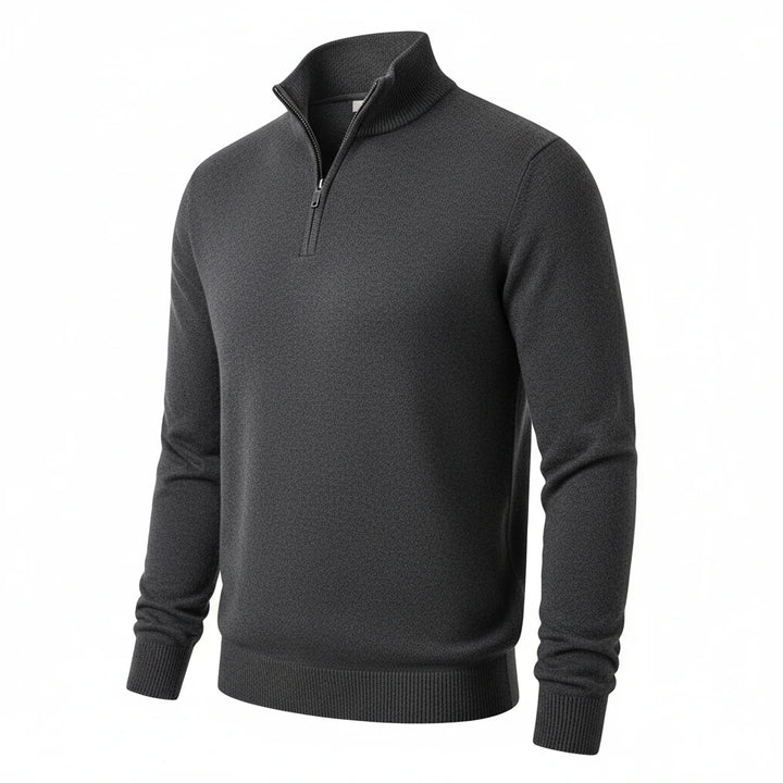 Lorenzo | Herrenpullover mit modernem Half-Zip-Look