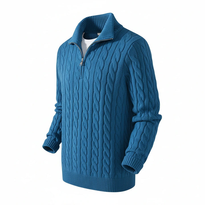 Darian | Herren-Strickpullover mit Halbreißverschluss