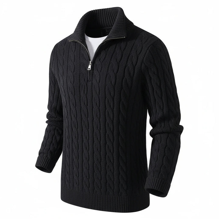 Darian | Herren-Strickpullover mit Halbreißverschluss