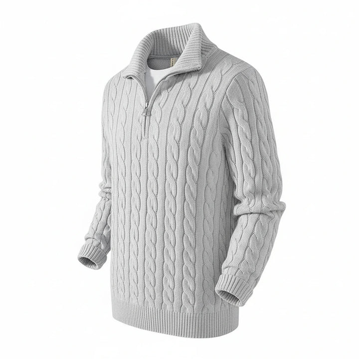 Darian | Herren-Strickpullover mit Halbreißverschluss