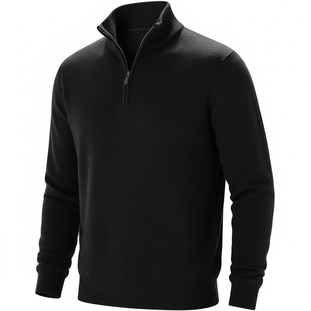 Lorenzo | Herrenpullover mit modernem Half-Zip-Look