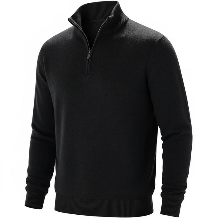 Lorenzo | Herrenpullover mit modernem Half-Zip-Look