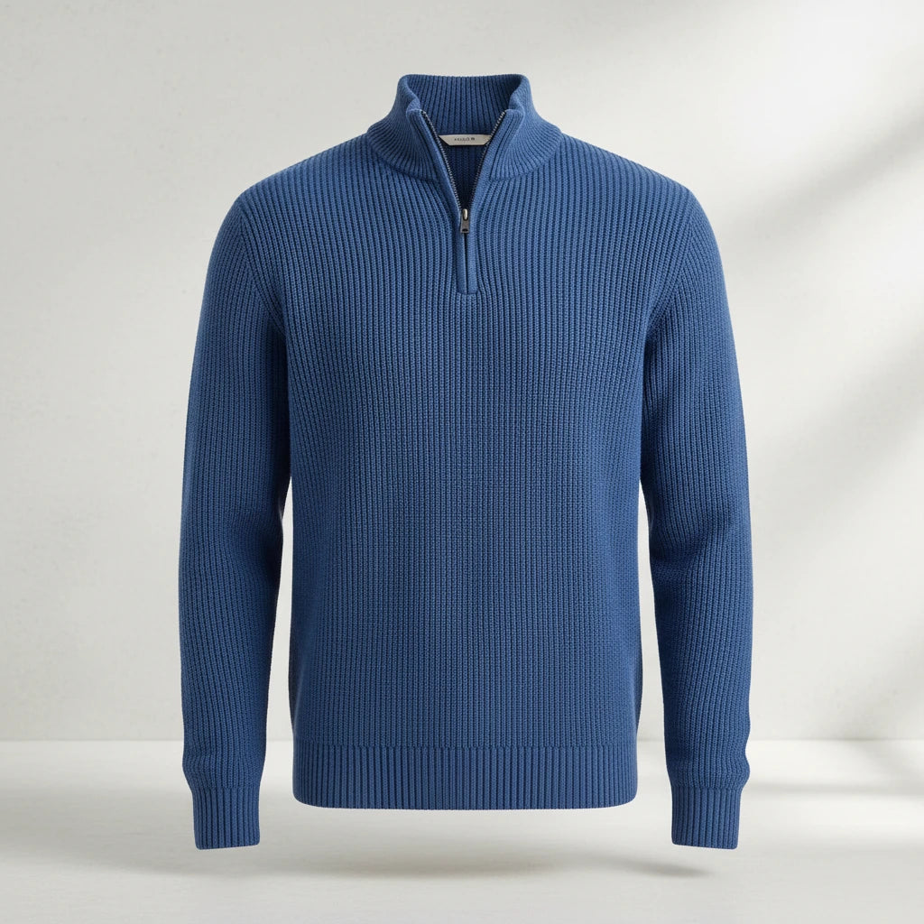 Cedric | Herrenpullover mit zeitgemäßem Halbzip