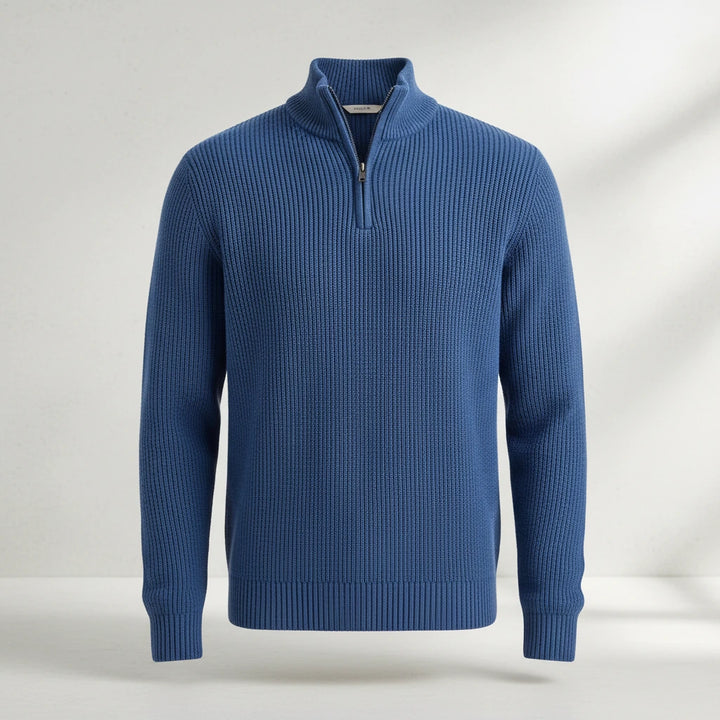 Cedric | Herrenpullover mit zeitgemäßem Halbzip