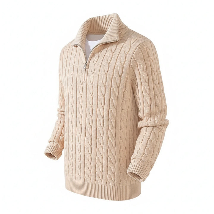 Darian | Herren-Strickpullover mit Halbreißverschluss