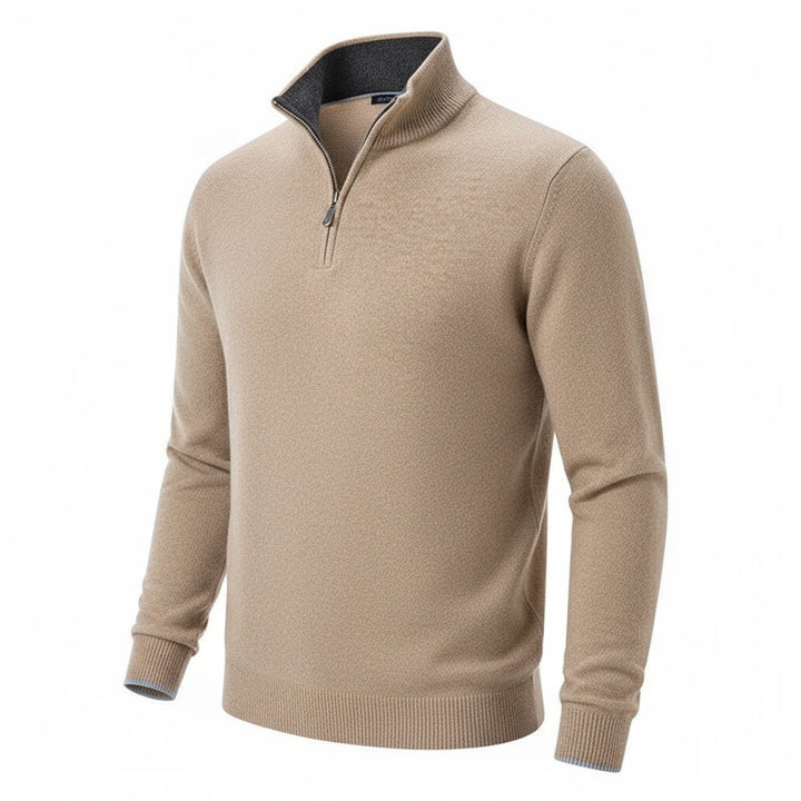 Lorenzo | Herrenpullover mit modernem Half-Zip-Look