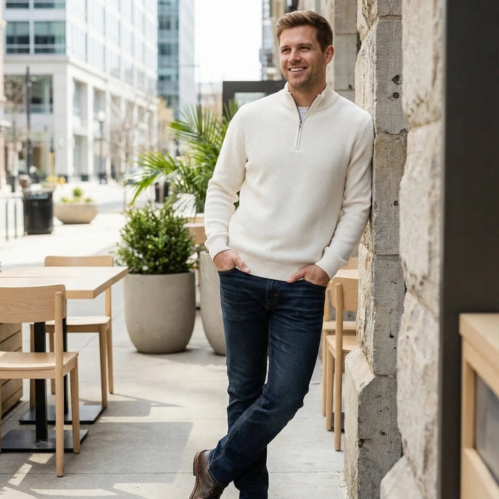 Liam | Herren-Halbzip-Strickpullover
