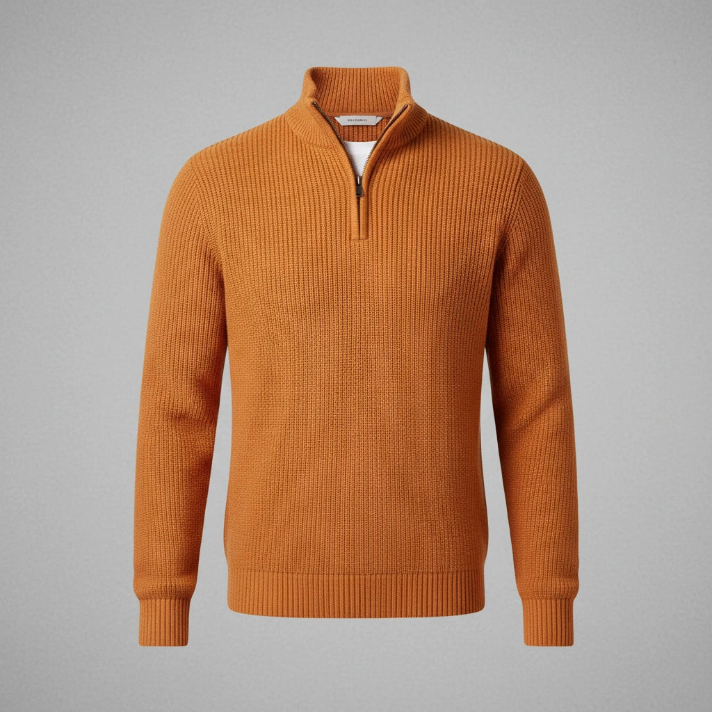 Elian | Herrenpullover mit modernem Halbzip