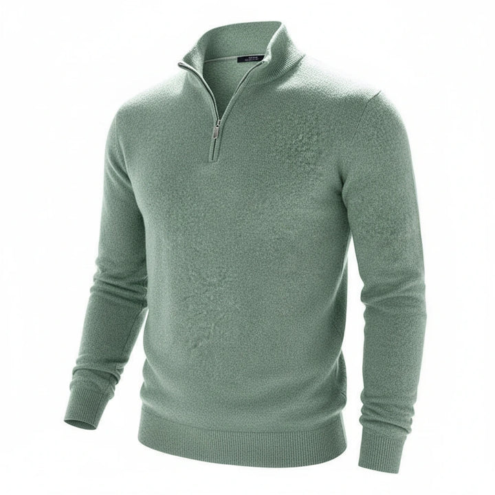 Lorenzo | Herrenpullover mit modernem Half-Zip-Look
