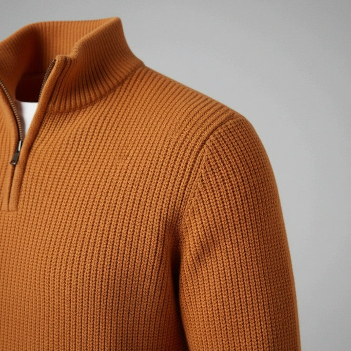 Elian | Herrenpullover mit modernem Halbzip