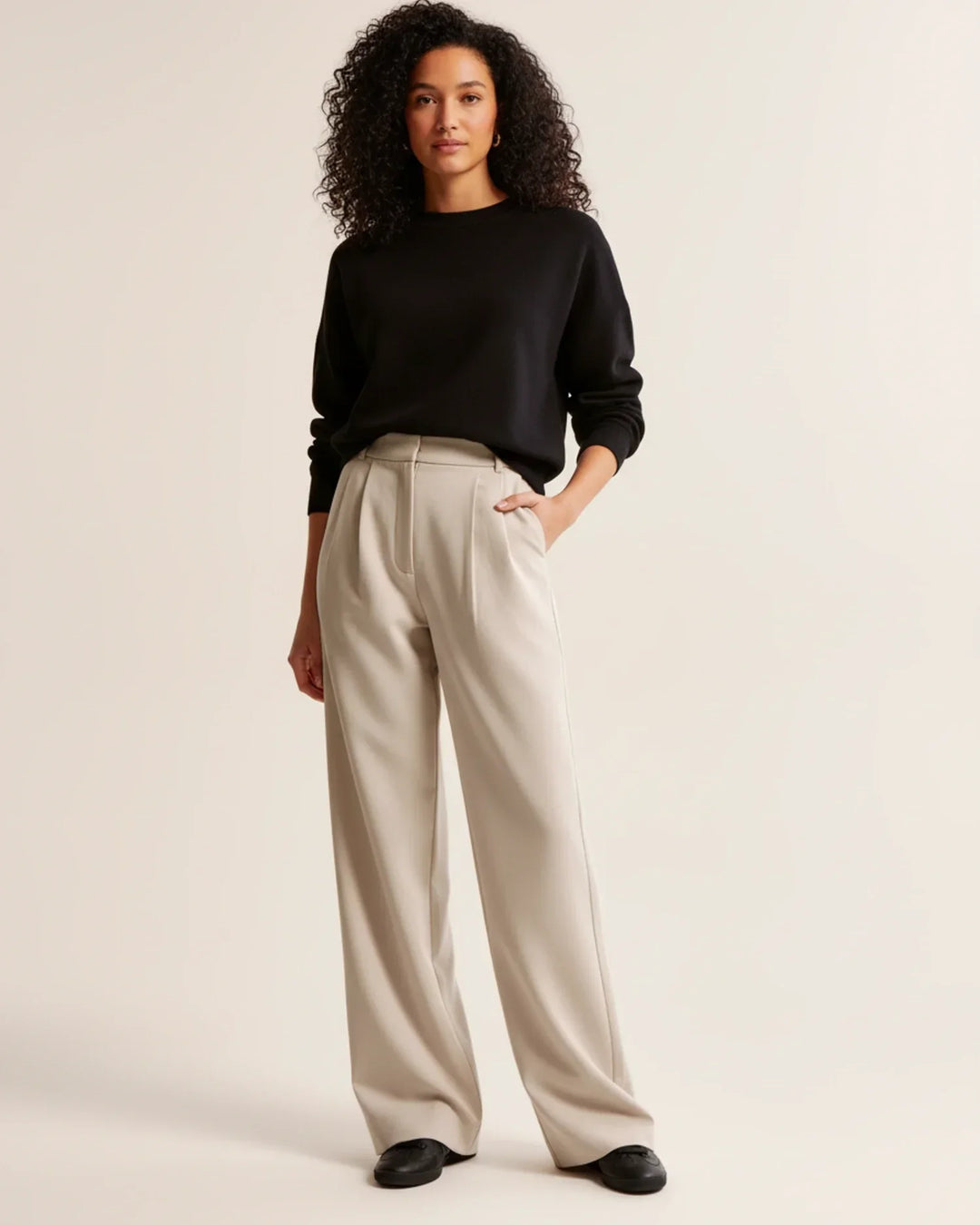 Mirelle | High-Waist Weitbein Damenhose