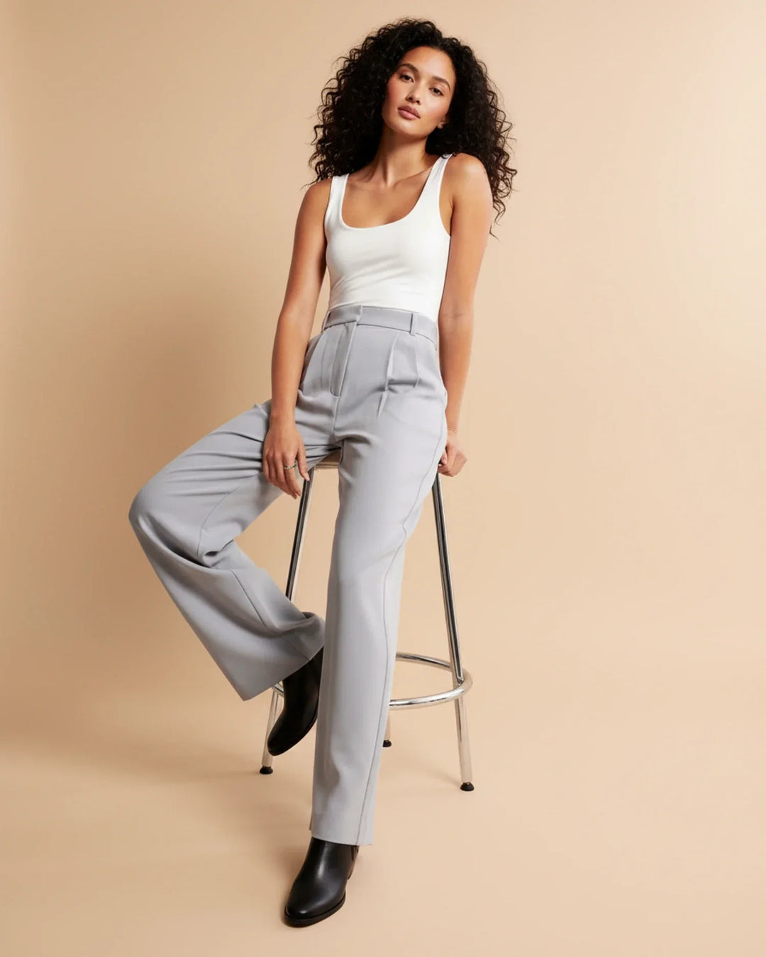 Mirelle | High-Waist Weitbein Damenhose